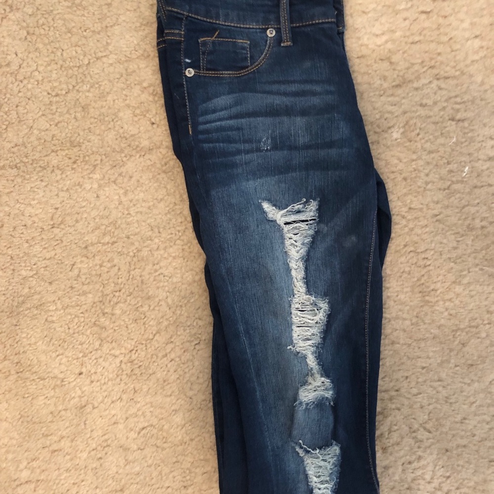 Dark Distressed Jeans